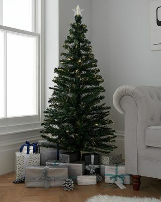 5-футовая оптоволоконная рождественская елка - теплый белый цвет