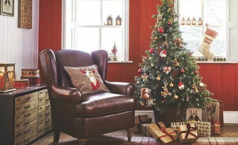 Design interior, cameră, lemn, casă, cameră de zi, mobilier, pom de Crăciun, design interior, decor de Crăciun, canapea, 