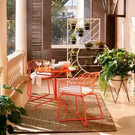 โต๊ะ, เฟอร์นิเจอร์, สีส้ม, ห้อง, เก้าอี้, ออกแบบภายใน, บ้าน, โต๊ะกลางแจ้ง, ระเบียง, ระเบียง, 