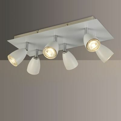 John Lewis & Partners Thea GU10 LED 6 Spotlight Ceiling Plate, Chrome