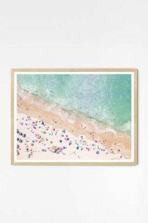 Pastelová pláž, rámovaná stena, umenie