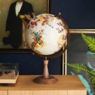 Wereldkaart met bloemen Globe