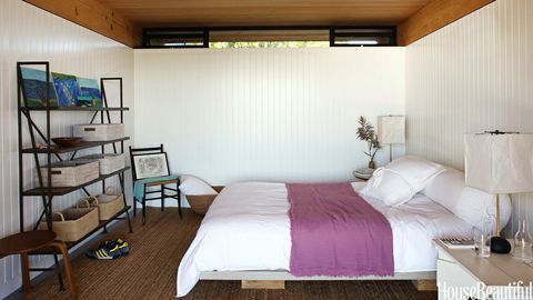 현대적인 나무 침실