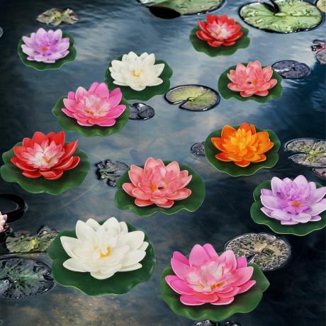 Flor de loto flotante artificial 