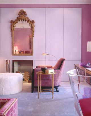Camera da letto rosa glamour