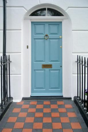 ประตูหน้าไข่เป็ดสีฟ้า
