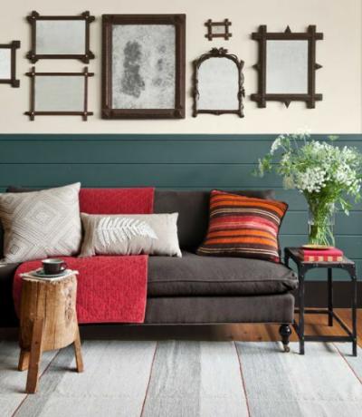 Interiørdesign, grønt, rom, møbler, vegg, sofa, interiørdesign, stue, blomsterpotte, hjem, 