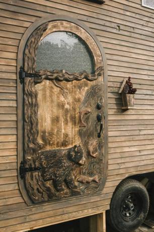 Dřevo, masožravec, železo, cihla, mořidlo, domácí dveře, zdivo, 