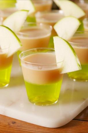 receta de jell o shot de manzana con caramelo