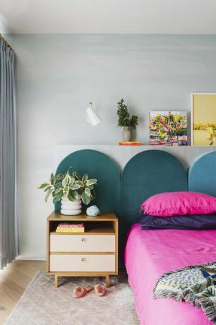 soveværelse, lyserøde plader