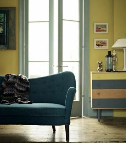 家具、青、部屋、ソファ、リビングルーム、黄色、インテリアデザイン、床、家、椅子、 