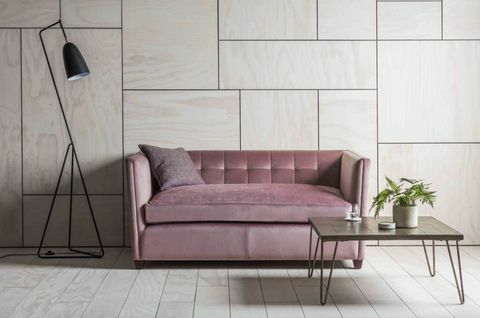 Wayfair baršunasta pastelna sofa