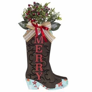 Dřevěná vánoční bota Pioneer Woman