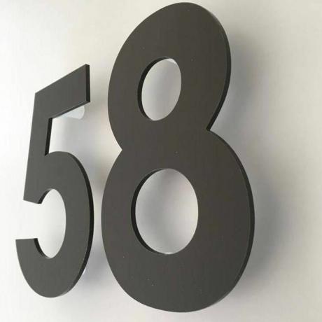 Plutajući kućni brojevi s učvršćenjem - Century Gothic font