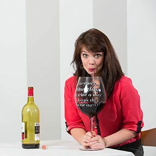 Jättiläinen viinilasi (täysi pullo)