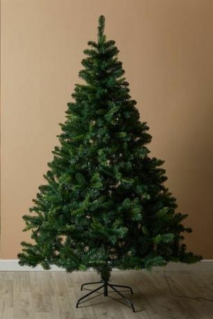 7ft predhodno osvetljeno božično drevo iz gorskega bora, 200 LED