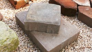Sten, spillror, betong, stenblock, kullersten, kalksten, berggrund, cement, tegel, 