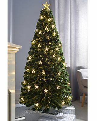 Предварительно освещенная оптоволоконная многофункциональная рождественская елка