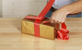 Geschenkverpackung, Geschenk, Box, Band, 