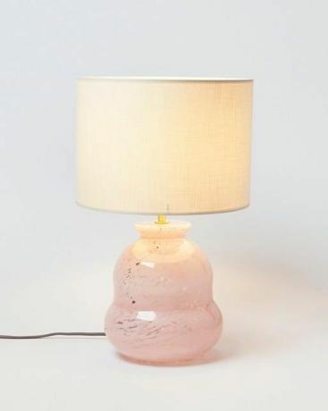 Oakley roze glazen bureau- en tafellamp