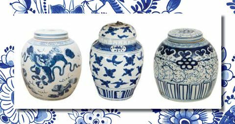 Porcelán, modrý a biely porcelán, keramika, urna, kamenina, keramika, 