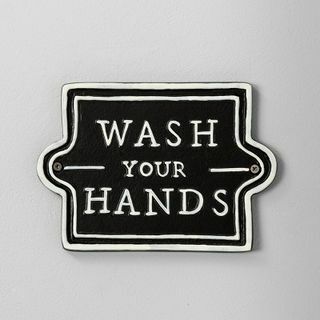 Настенный знак вымойте руки