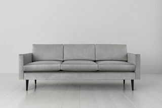 Modell 01 Velvet 3 -seters sofa lys grå