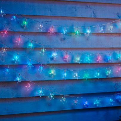 100 نجمة أضواء عيد الميلاد في الهواء الطلق - تغيير اللون