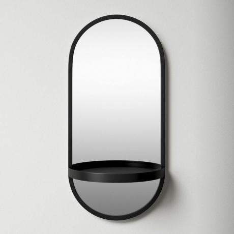 Espelho de parede de metal oval Lumi