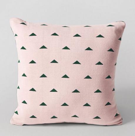 Geometrický růžový polštář Swoon