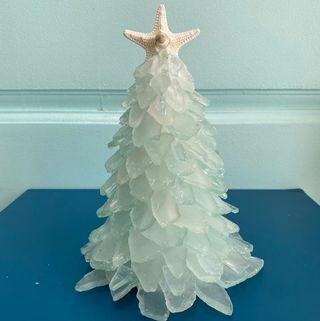 עץ חג המולד מזכוכית ים בינונית