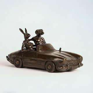 Escultura de bronze com limite de velocidade