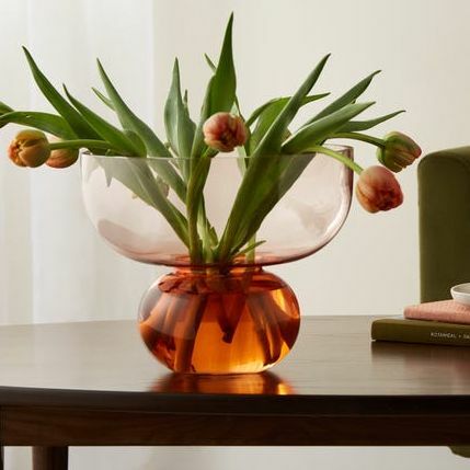 Elements Geformte zweifarbige Vase 20 cm