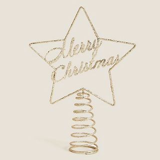 Glitter Merry Christmas Ağacı Topper