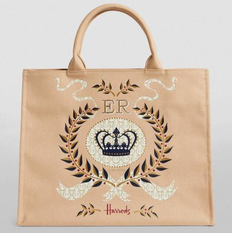 Velika spominska torba iz bombaža kraljice Elizabete II