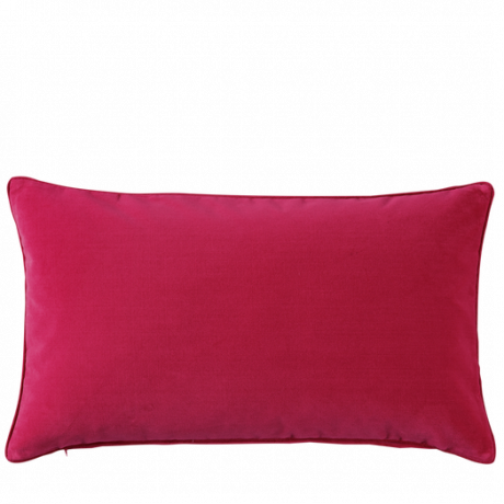 Простой бархатный чехол для подушки, прямоугольный - ярко-розовый