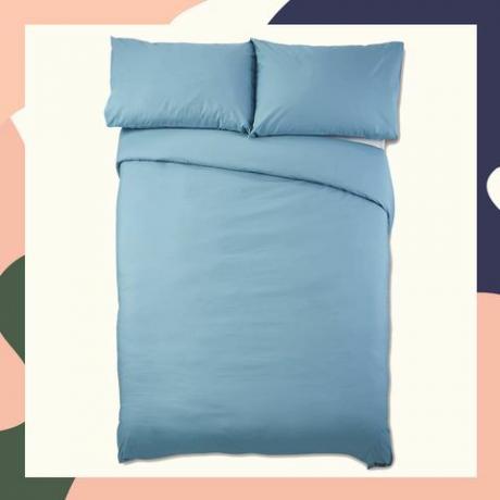 ผ้าปูที่นอน aldi ระบายความร้อน สีฟ้า