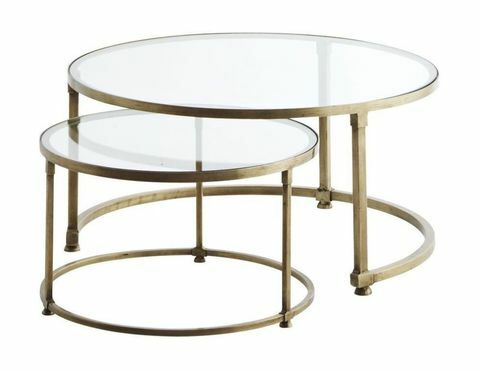 Out There Interiors - Samilia Nesting Round Glass Coffee Tables, £ 375