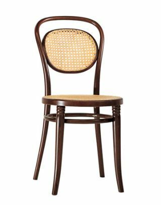 krzesło do jadalni z drewna i trzciny?