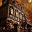 Etsyjeva hiša za punčke s strašljivim dvorcem prodaja za noč čarovnic