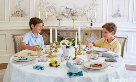 formelle Tischdekoration für Kinder