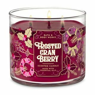 Λαμπερό κερί 3-φυτιλιού Cranberry