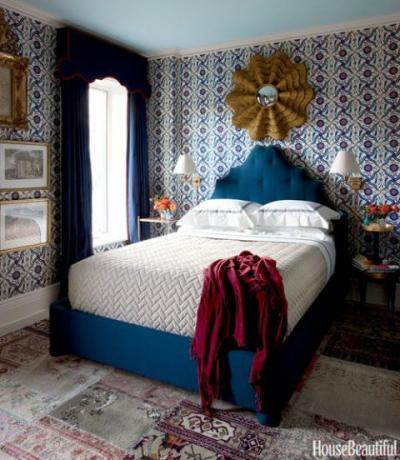 mavi misafir odası