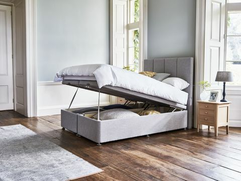 Willow & Hall The Braydon Storage Bed com Oxenwood Ottoman em Country Linen Zinc £ 1.434