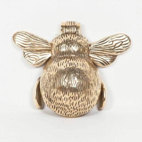 Aldrava de porta Bumble Bee em ouro e prata