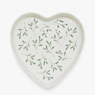 Mistletoe Heart საცხობი კერძი, 27 სმ, თეთრი/მრავალჯერადი
