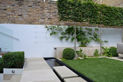 Eigentijds tuinontwerp in Kensington - ontworpen door Kate Gould - gebouwd door The Garden Builders