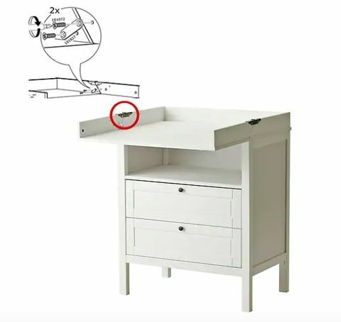 Table à langer et commode Ikea, SUNDVIK