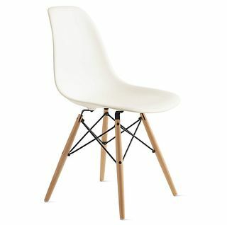Eames® fröccsöntött műanyag dübel-láb oldalsó szék