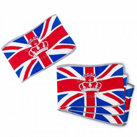 Guardanapos em forma de bandeira de uma grande festa britânica (x16)